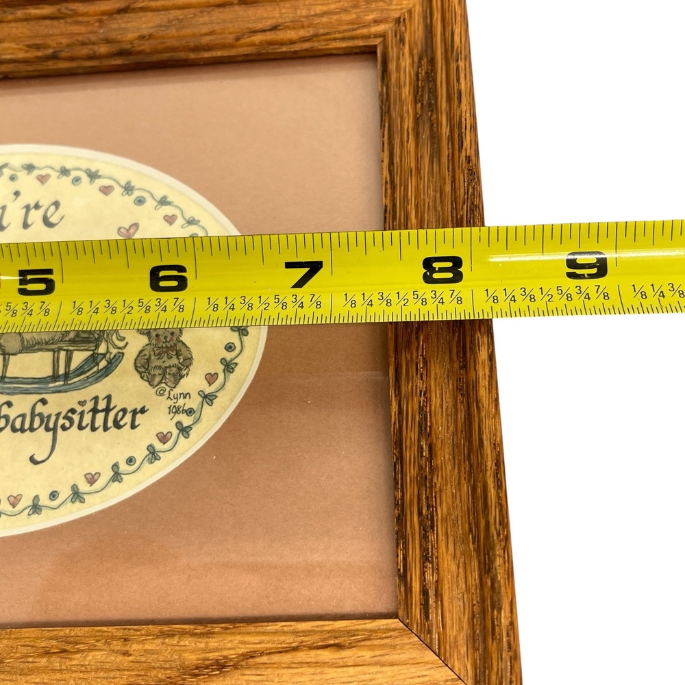 Vintage Lynn Norton Parker Creative Calligraphy Special Babysitter Framed Art - Picture 3 of 4
